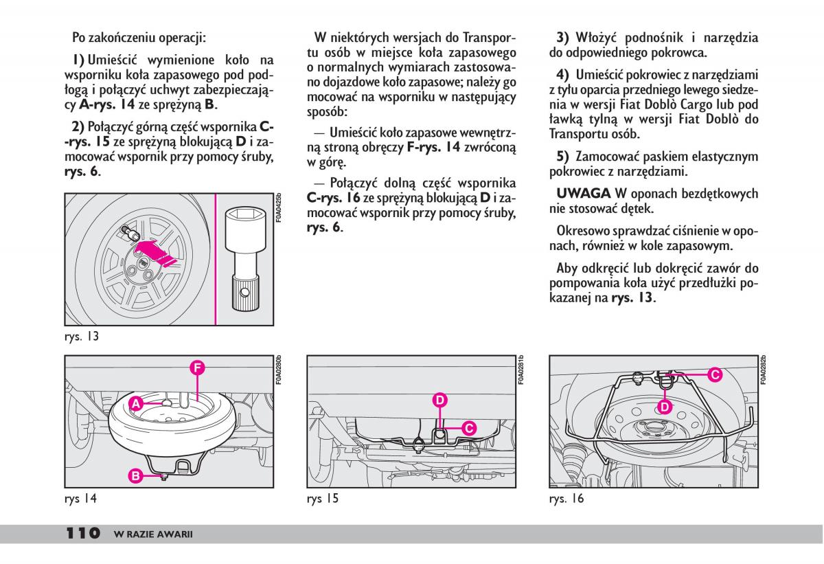 fiat Doblo I 1 instrukcja obslugi / page 112