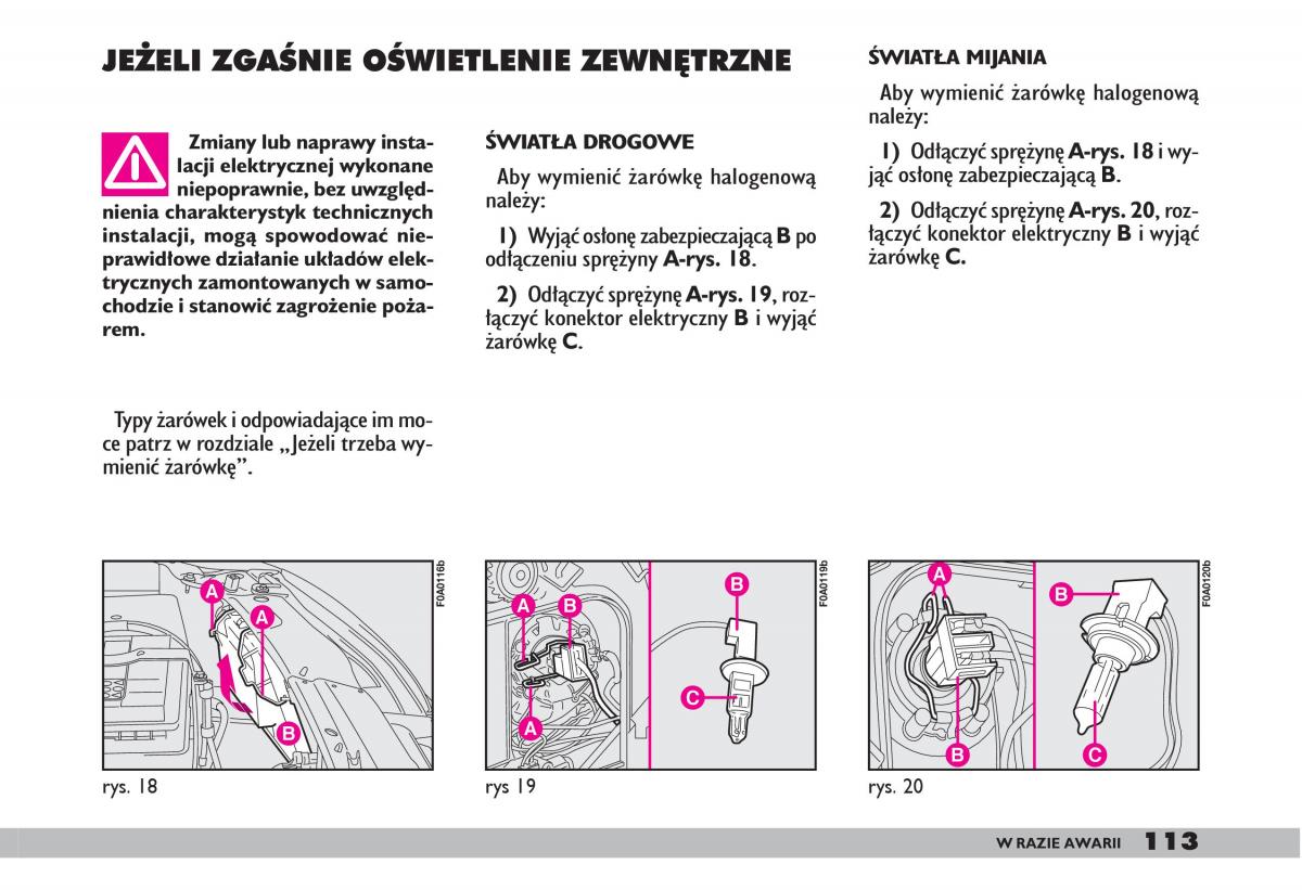 fiat Doblo I 1 instrukcja obslugi / page 115