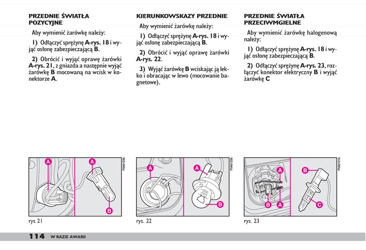 fiat Doblo I 1 instrukcja obslugi / page 116