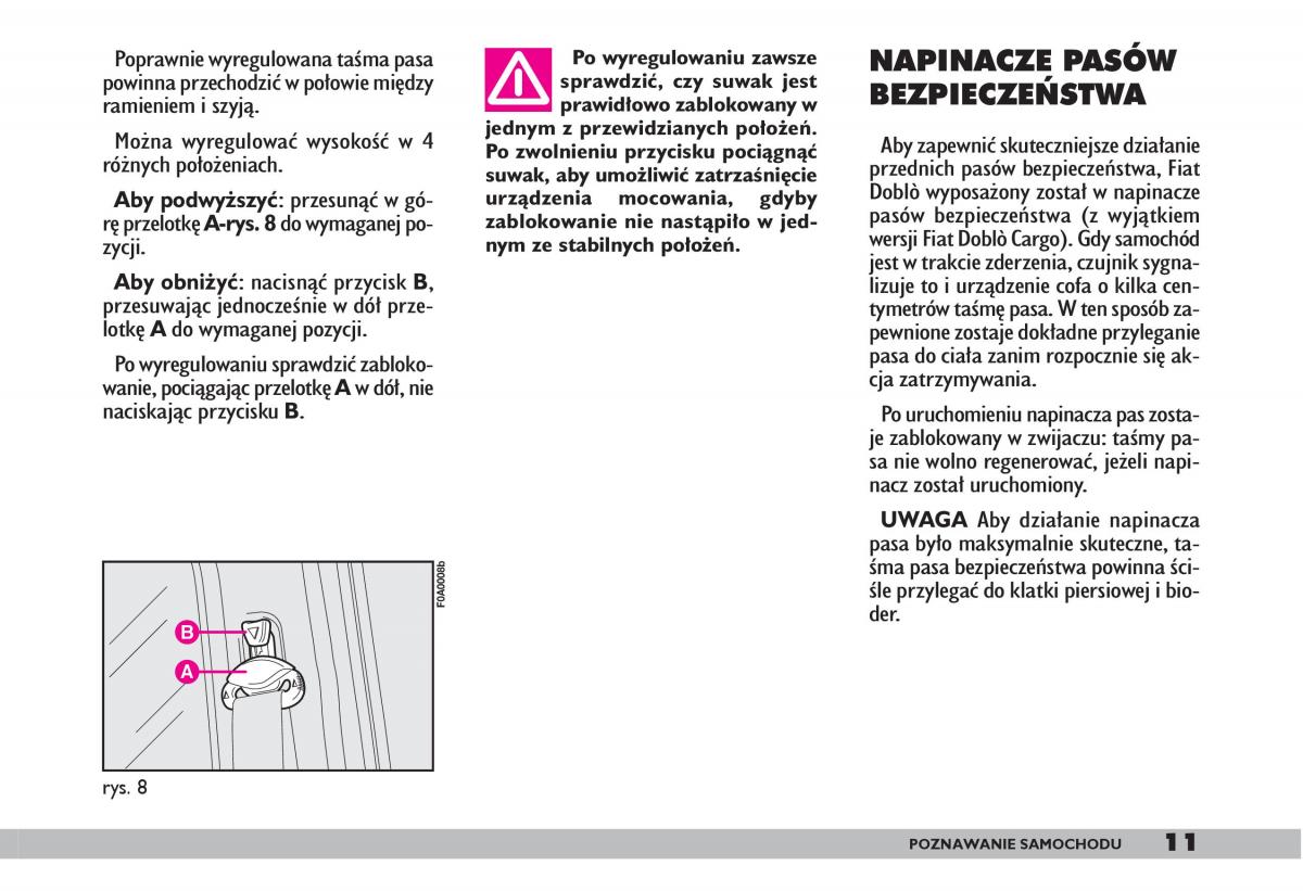 fiat Doblo I 1 instrukcja obslugi / page 13