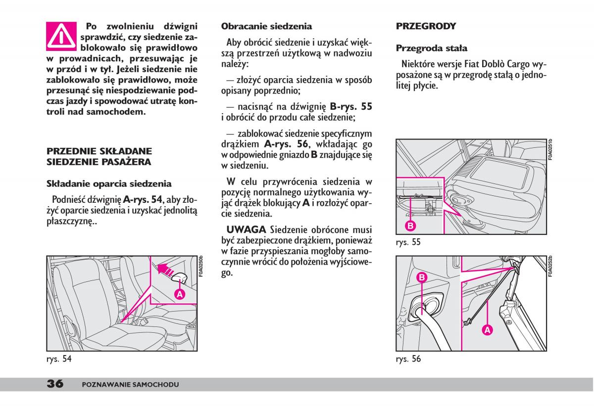 fiat Doblo I 1 instrukcja obslugi / page 38