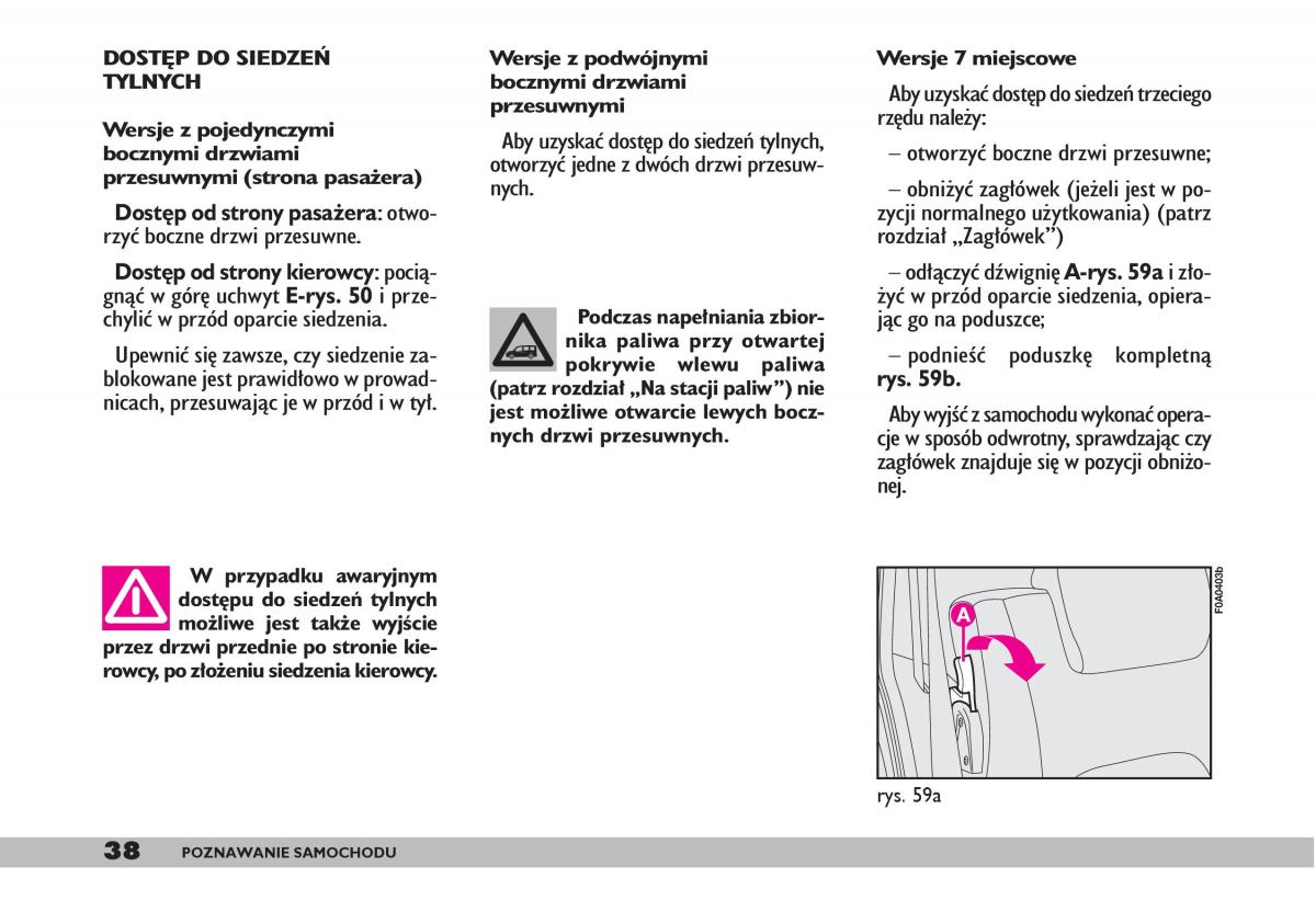 fiat Doblo I 1 instrukcja obslugi / page 40