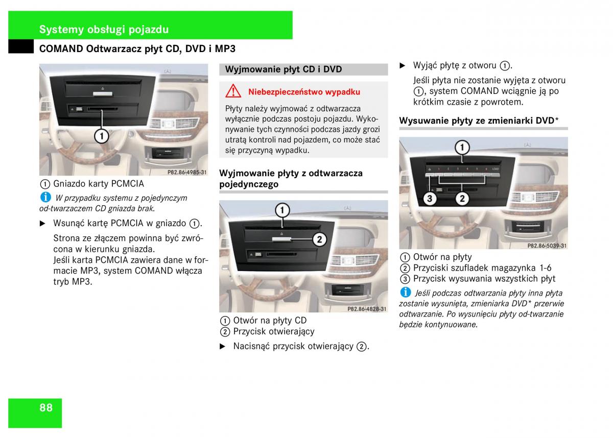 Mercedes Benz S Class W221 instrukcja obslugi / page 90