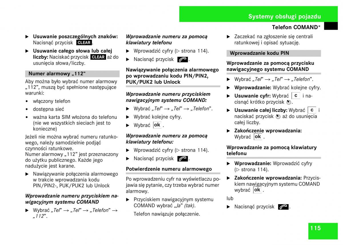 Mercedes Benz S Class W221 instrukcja obslugi / page 117