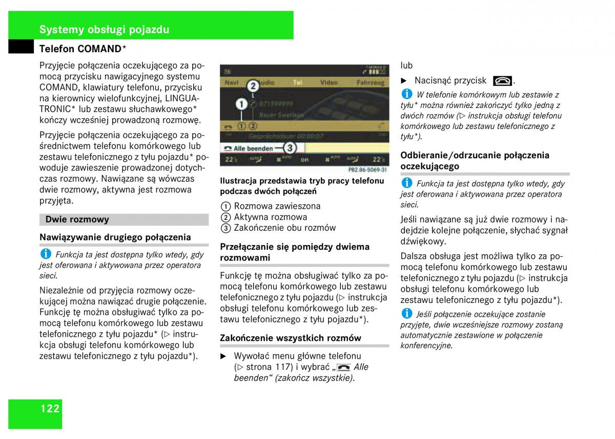 Mercedes Benz S Class W221 instrukcja obslugi / page 124