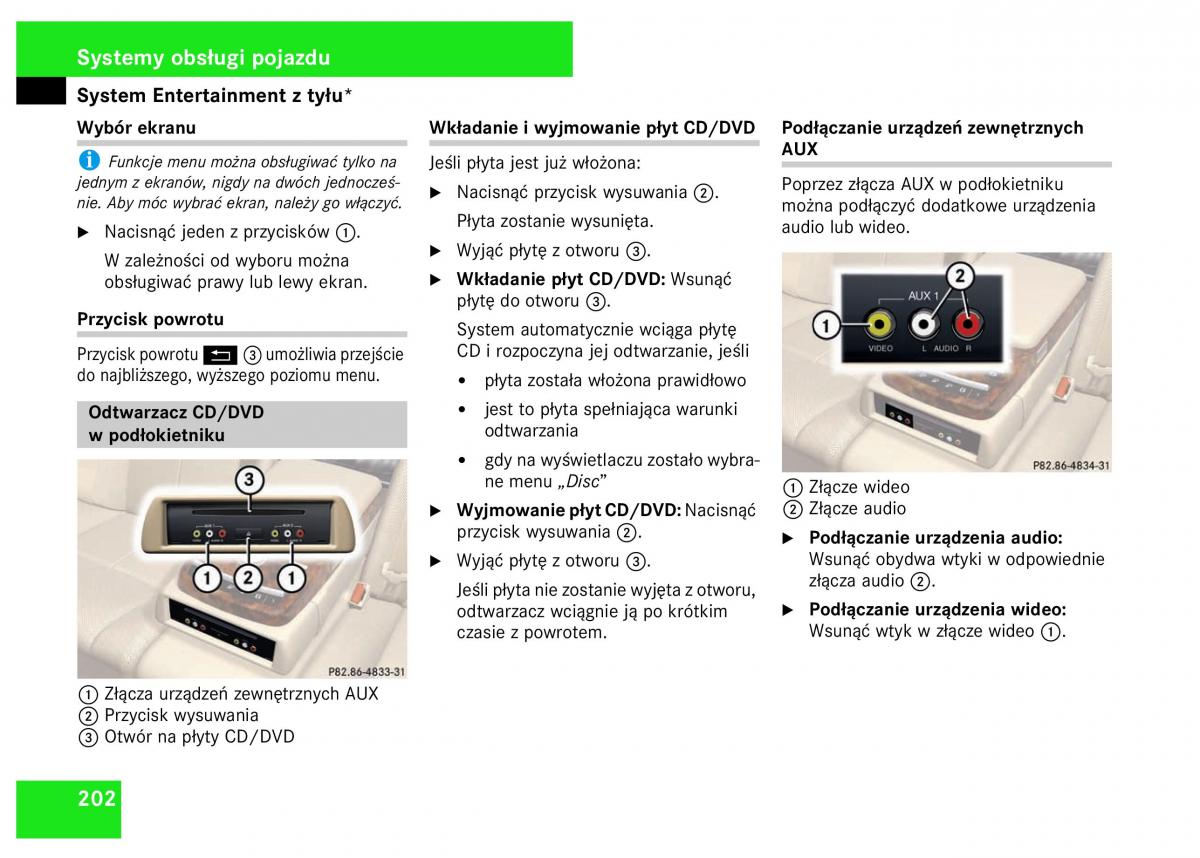 Mercedes Benz S Class W221 instrukcja obslugi / page 204