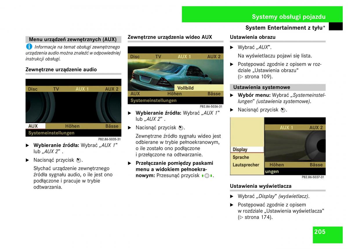 Mercedes Benz S Class W221 instrukcja obslugi / page 207