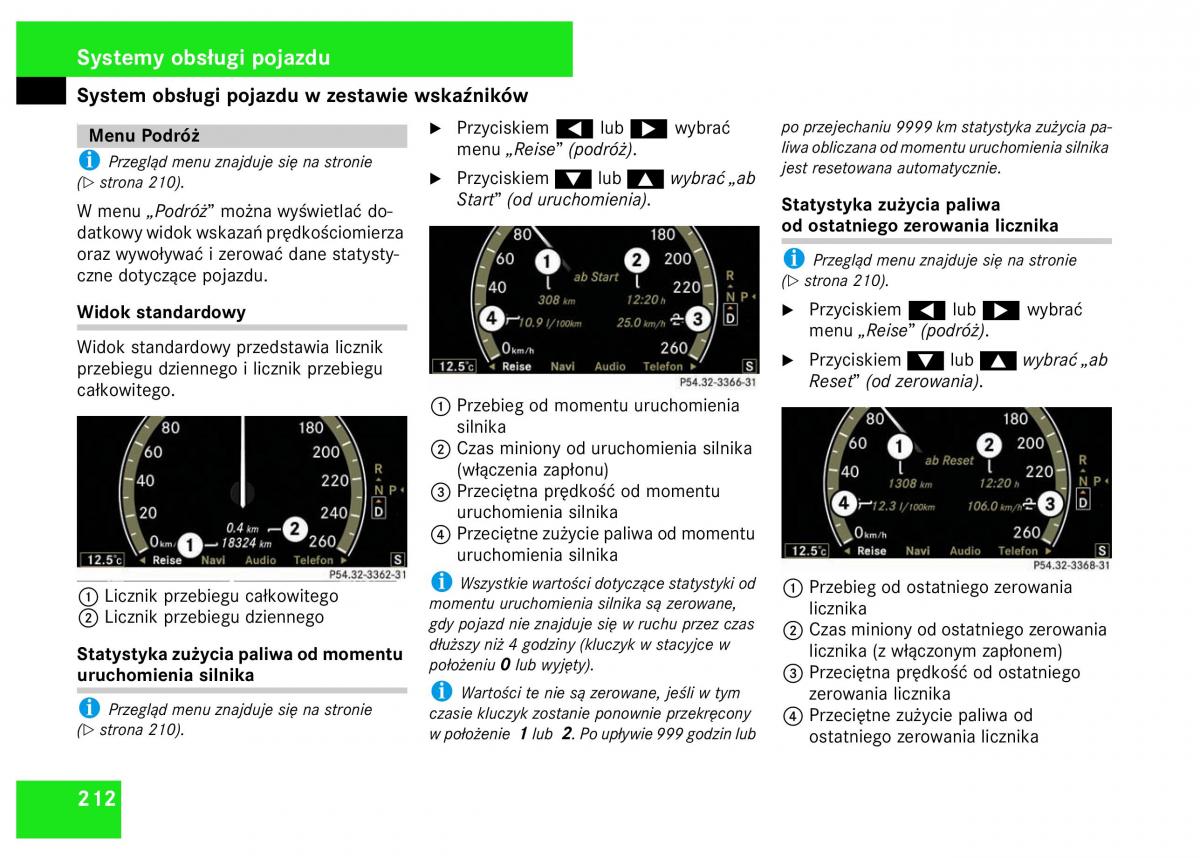 Mercedes Benz S Class W221 instrukcja obslugi / page 214