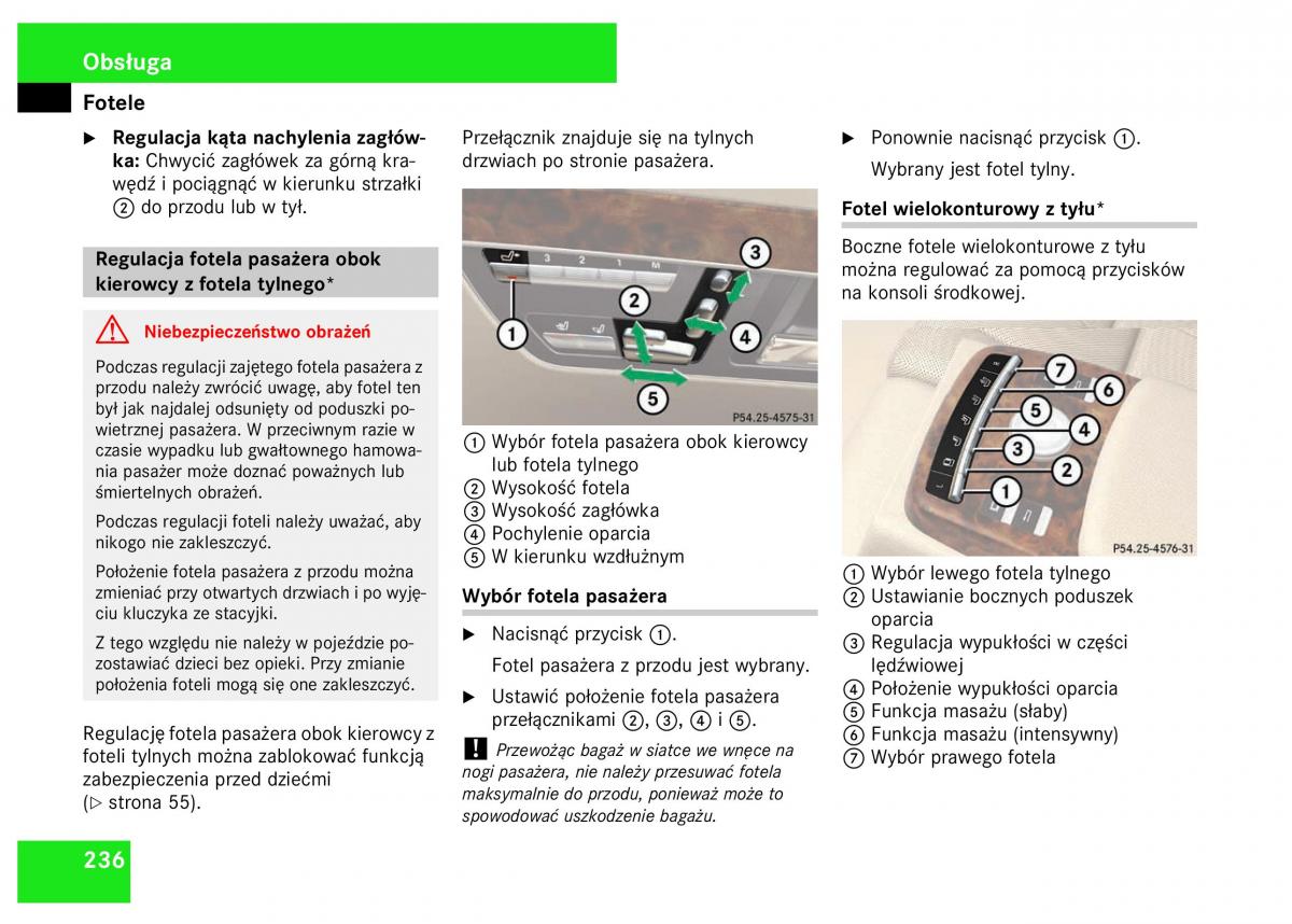 Mercedes Benz S Class W221 instrukcja obslugi / page 238