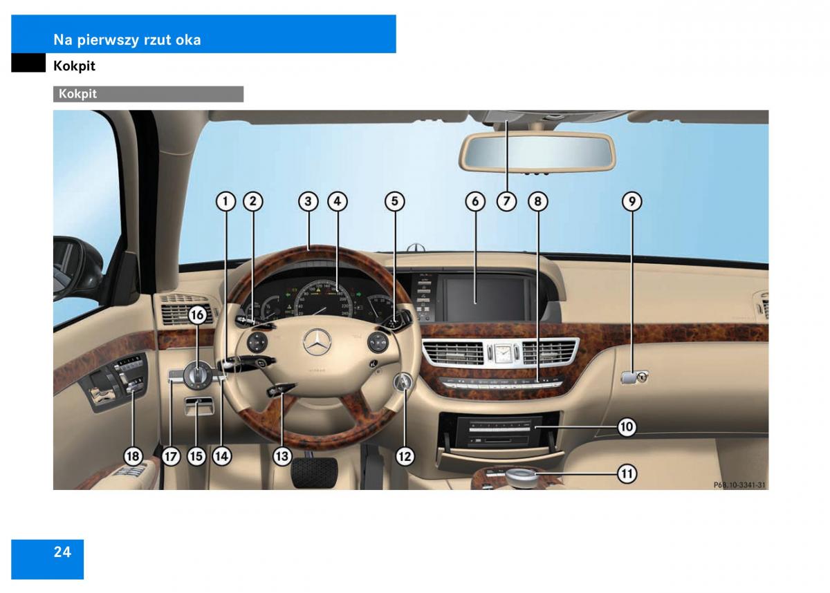 Mercedes Benz S Class W221 instrukcja obslugi / page 26