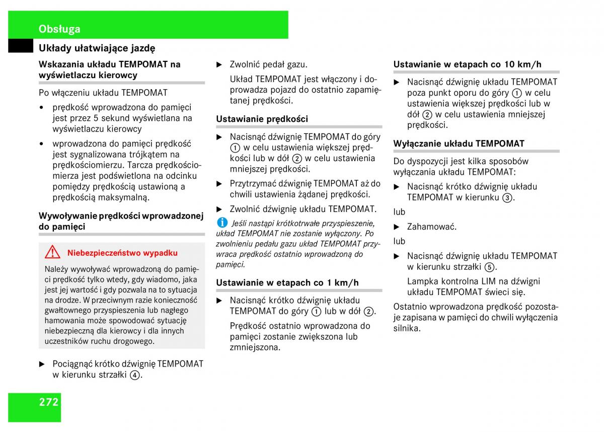 Mercedes Benz S Class W221 instrukcja obslugi / page 274