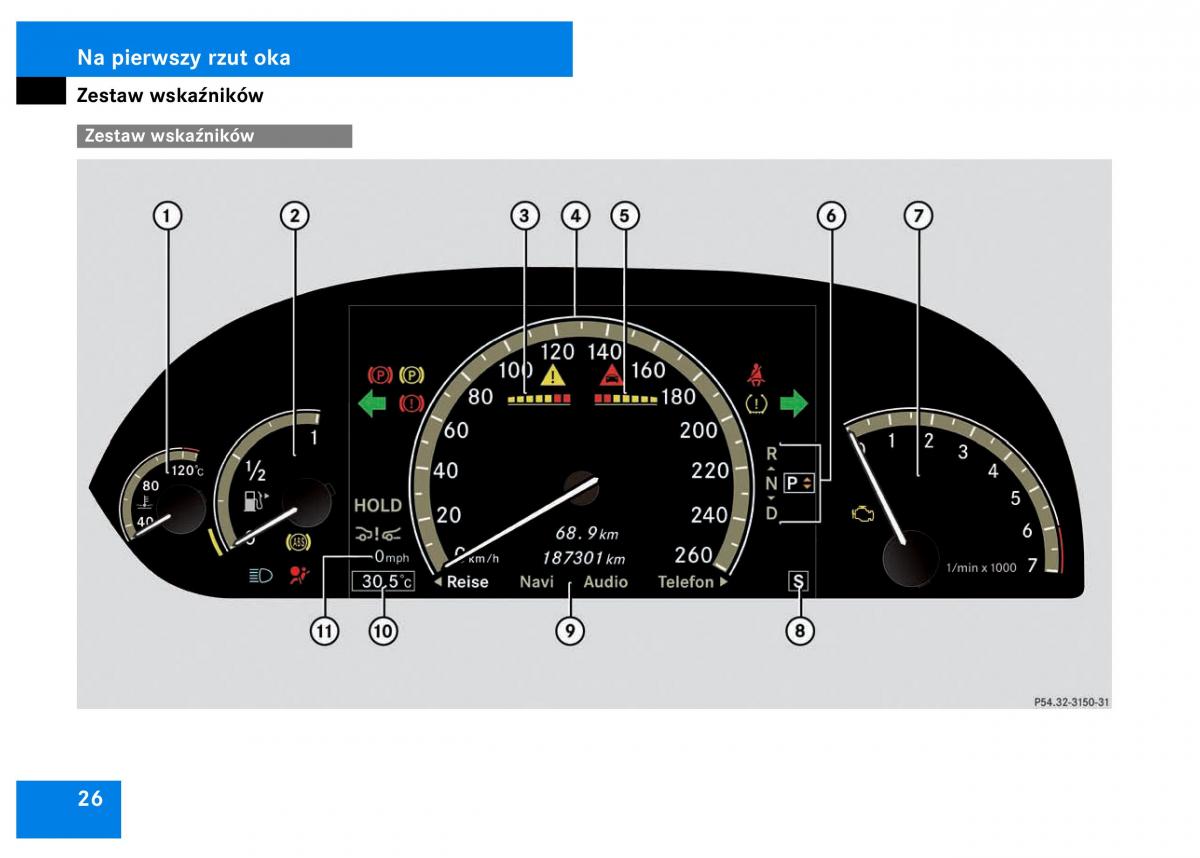 Mercedes Benz S Class W221 instrukcja obslugi / page 28