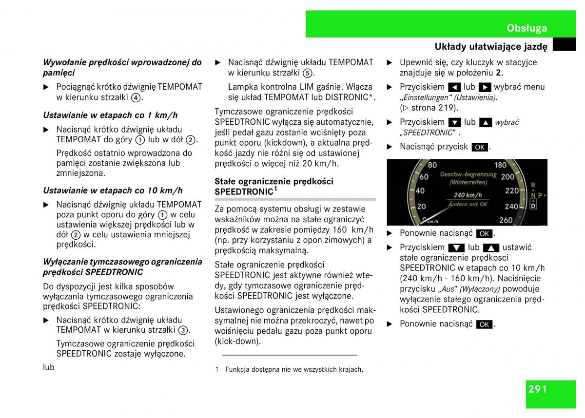 Mercedes Benz S Class W221 instrukcja obslugi / page 293