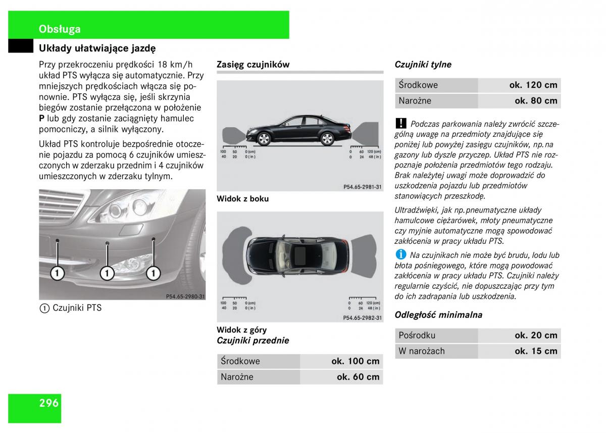 Mercedes Benz S Class W221 instrukcja obslugi / page 298