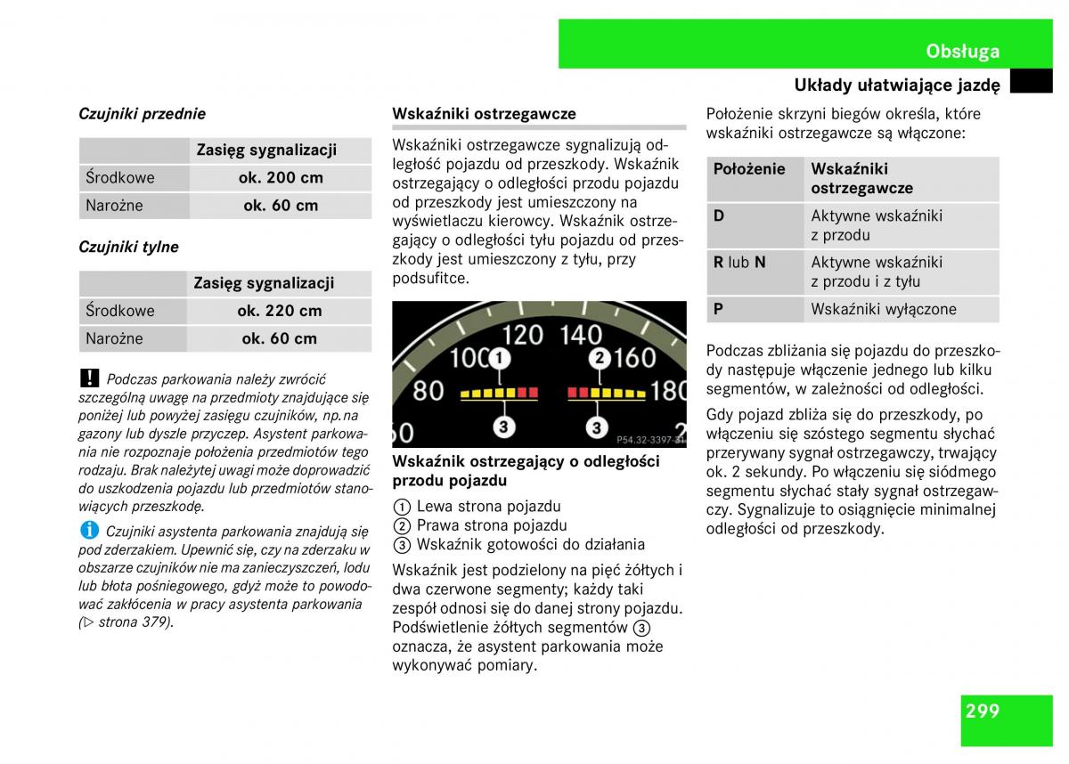 Mercedes Benz S Class W221 instrukcja obslugi / page 301