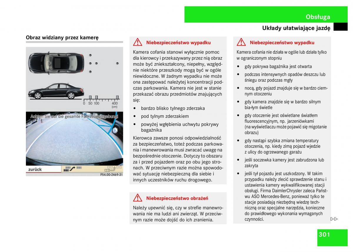 Mercedes Benz S Class W221 instrukcja obslugi / page 303