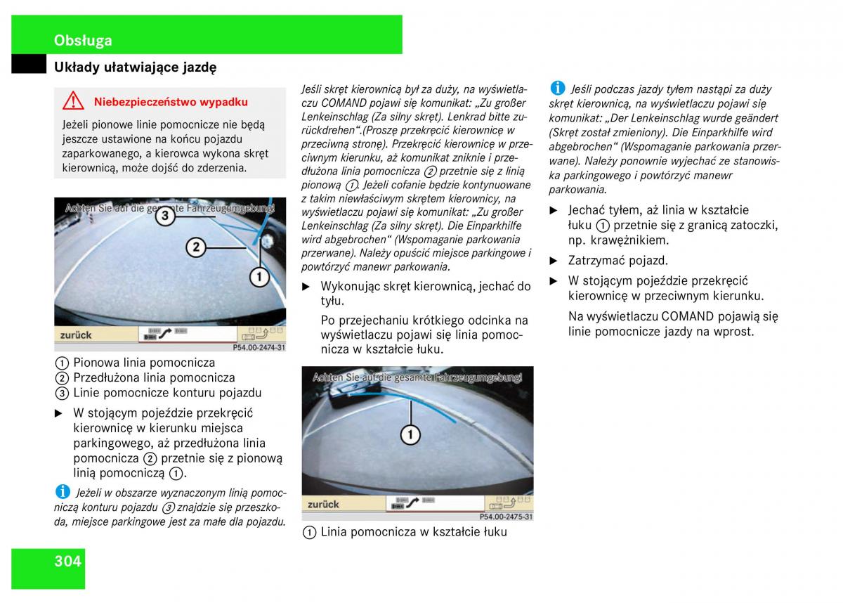 Mercedes Benz S Class W221 instrukcja obslugi / page 306