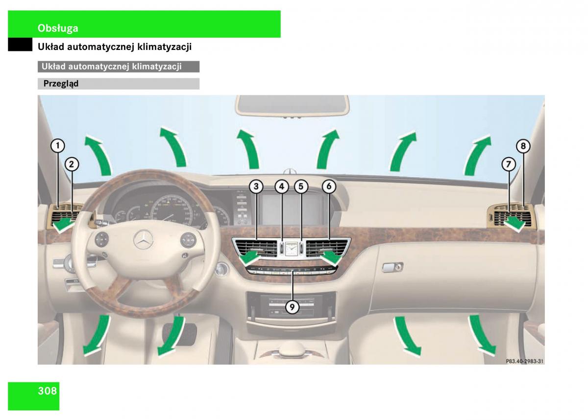 Mercedes Benz S Class W221 instrukcja obslugi / page 310