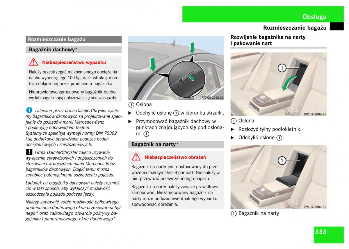 Mercedes Benz S Class W221 instrukcja obslugi / page 335