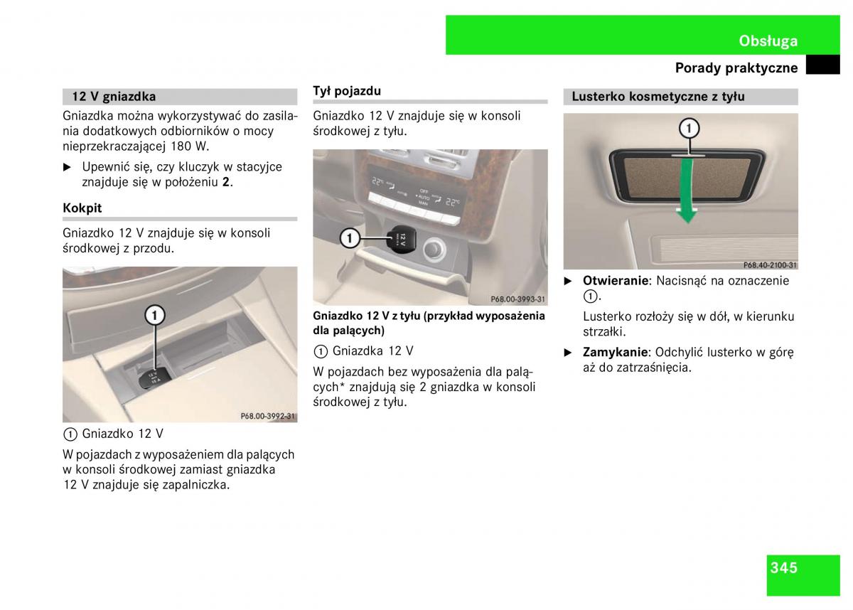 Mercedes Benz S Class W221 instrukcja obslugi / page 347