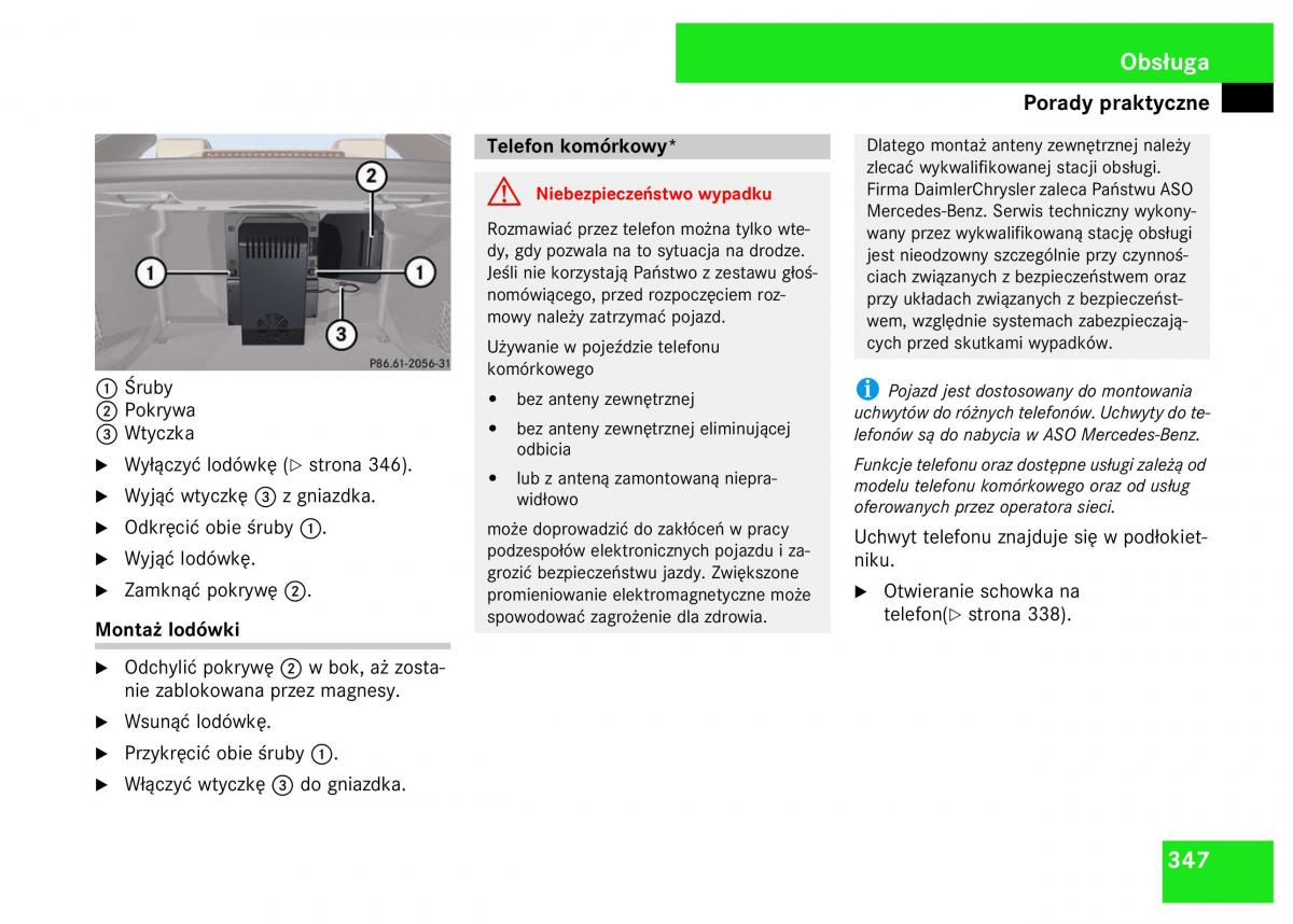 Mercedes Benz S Class W221 instrukcja obslugi / page 349