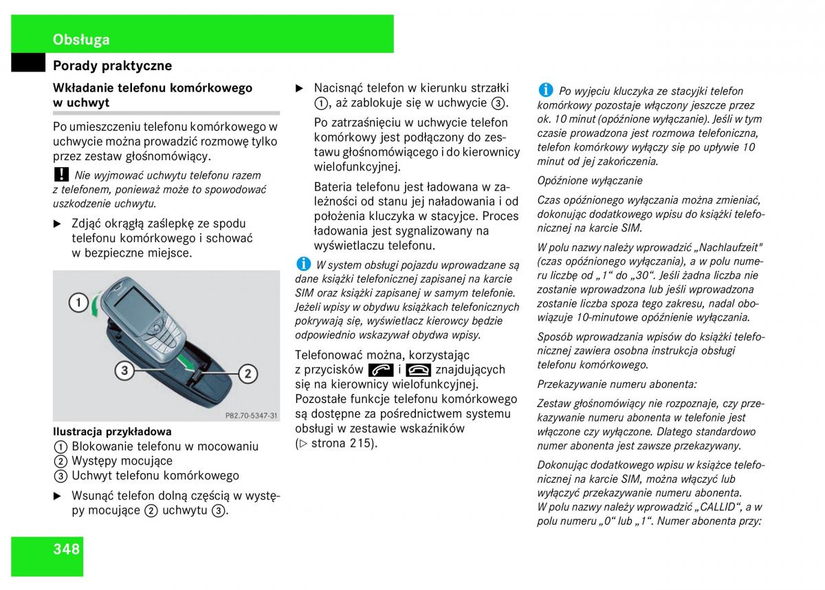 Mercedes Benz S Class W221 instrukcja obslugi / page 350