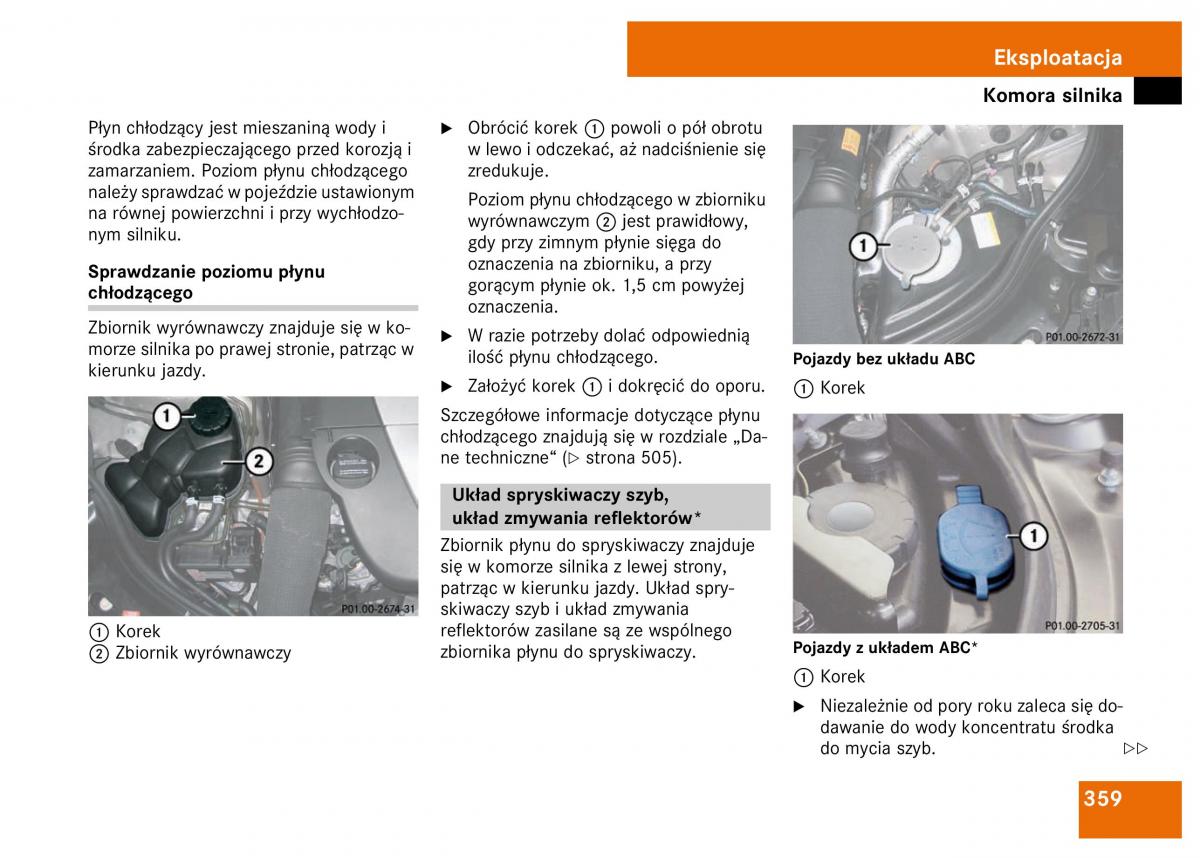 Mercedes Benz S Class W221 instrukcja obslugi / page 361