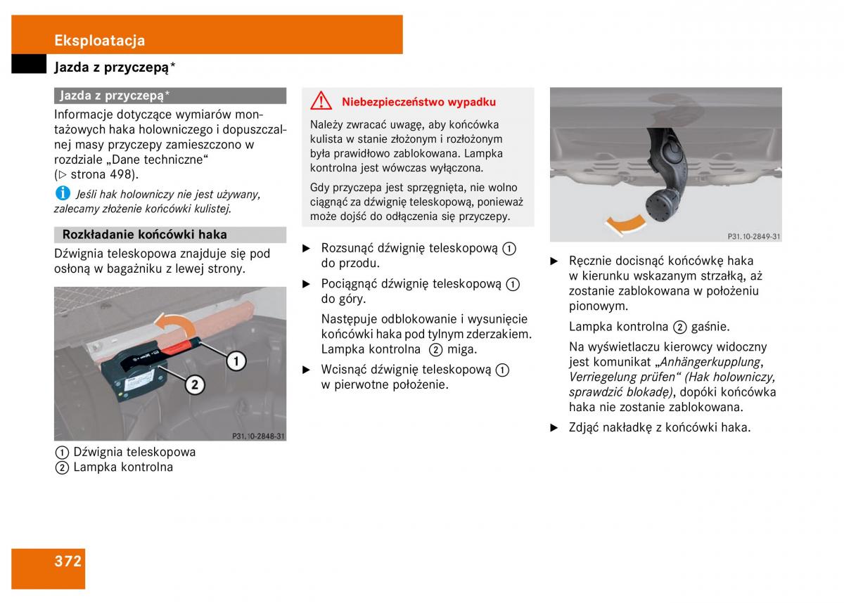 Mercedes Benz S Class W221 instrukcja obslugi / page 374