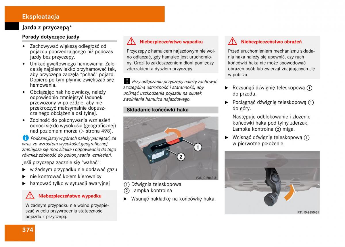 Mercedes Benz S Class W221 instrukcja obslugi / page 376