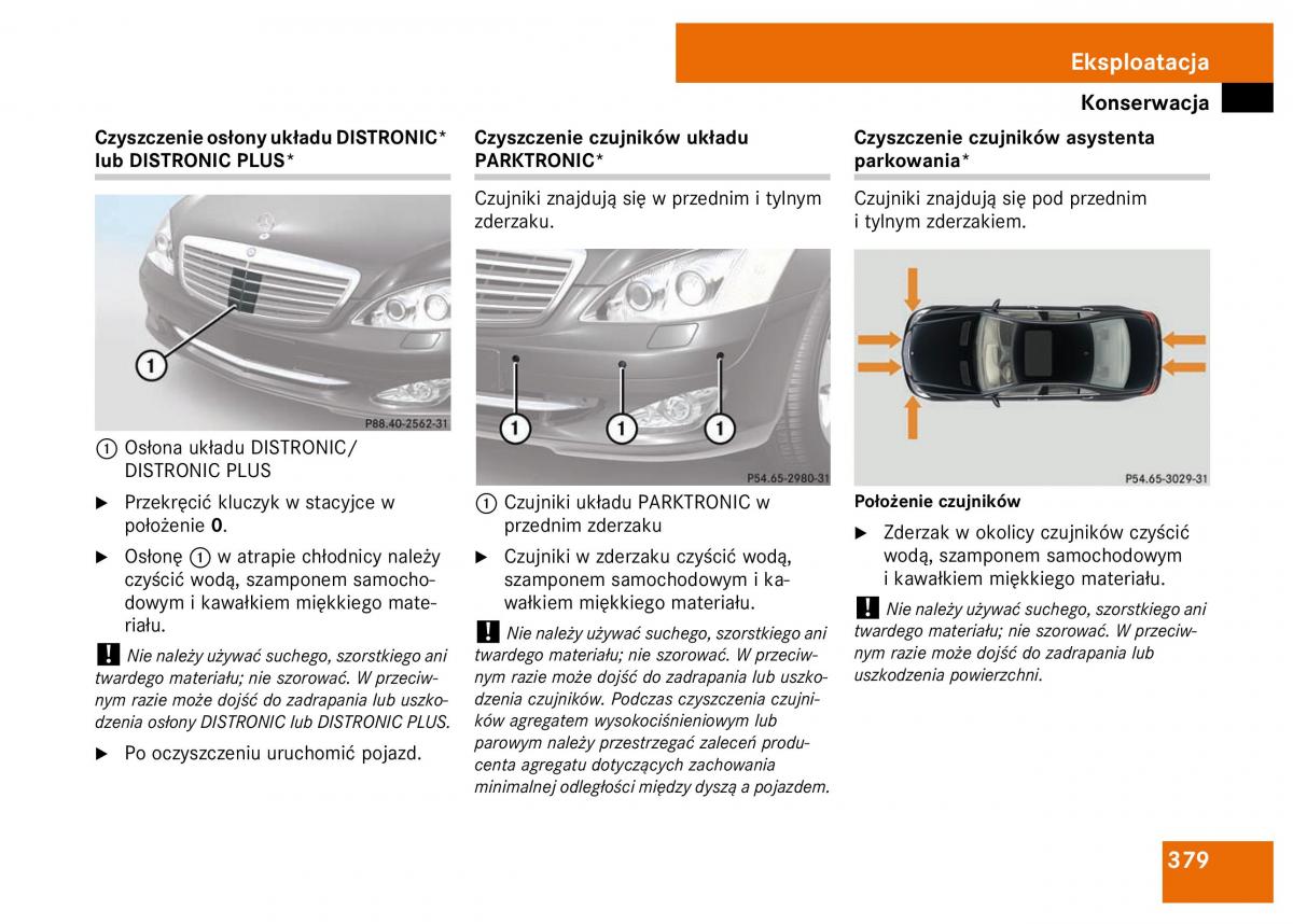 Mercedes Benz S Class W221 instrukcja obslugi / page 381