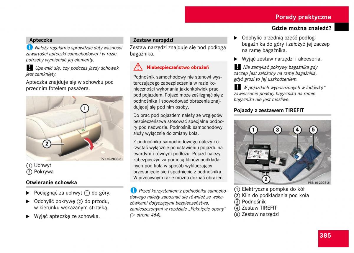 Mercedes Benz S Class W221 instrukcja obslugi / page 387