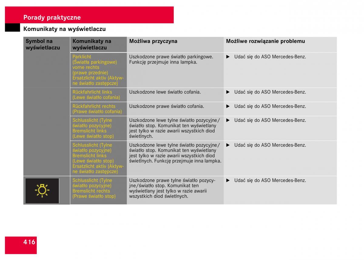 Mercedes Benz S Class W221 instrukcja obslugi / page 418