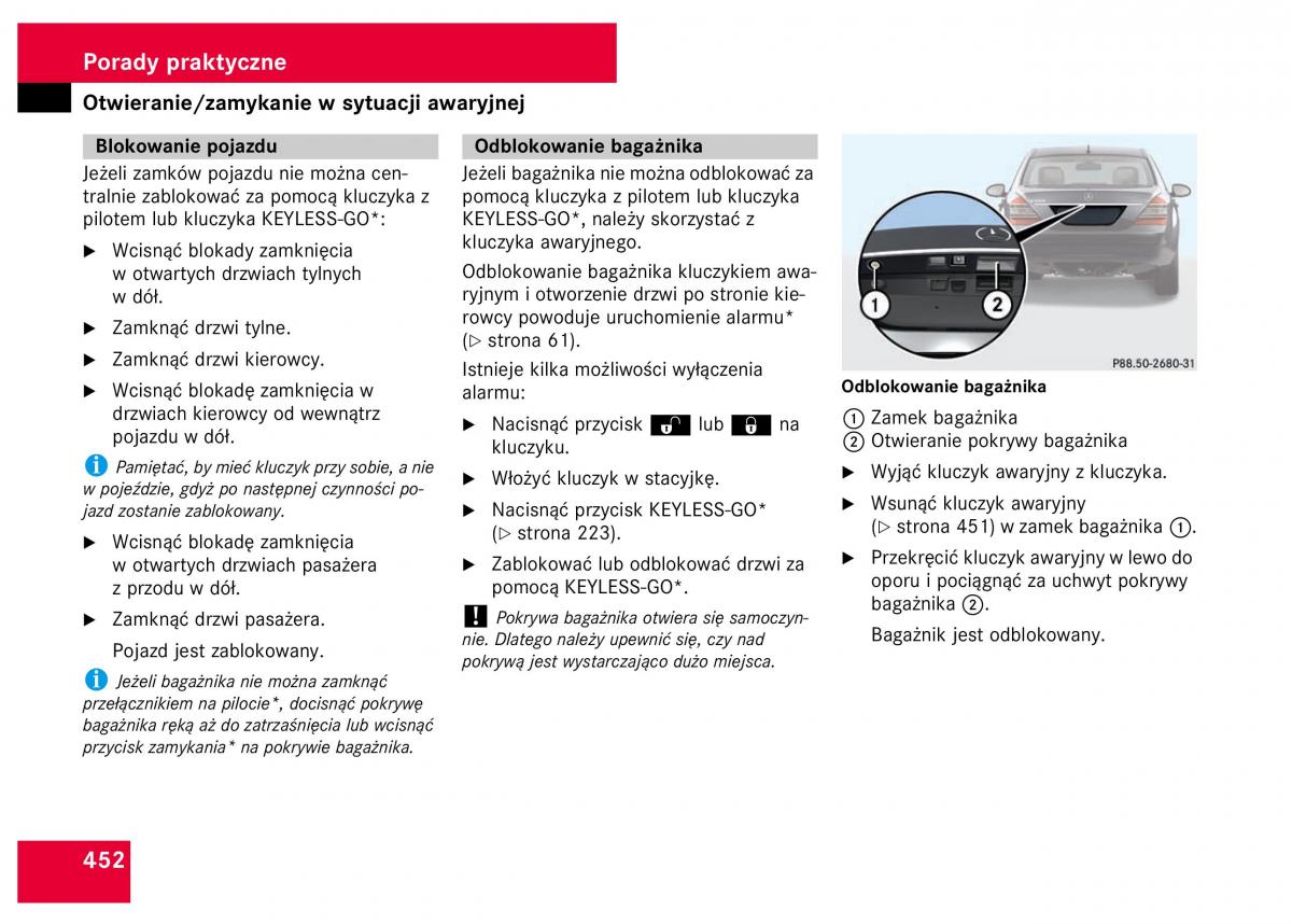 Mercedes Benz S Class W221 instrukcja obslugi / page 454