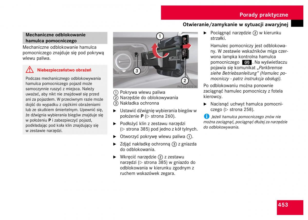 Mercedes Benz S Class W221 instrukcja obslugi / page 455