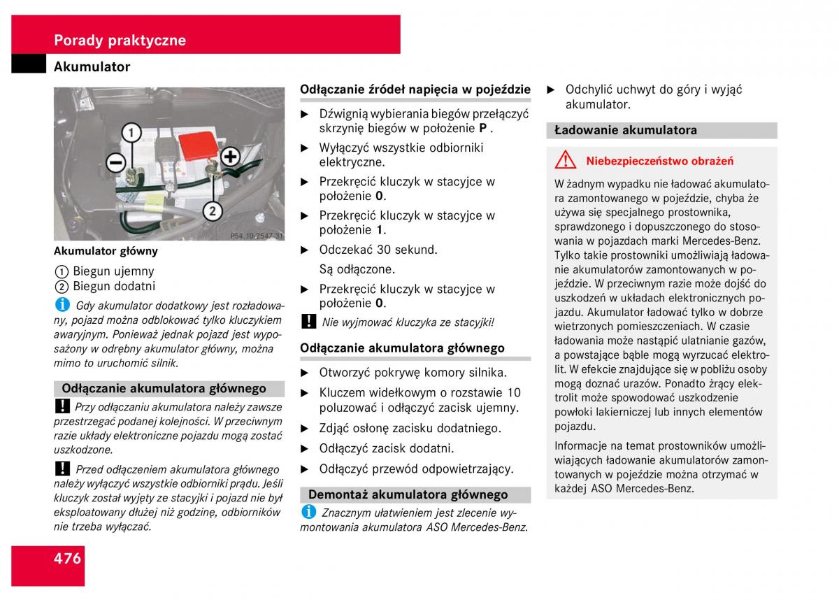 Mercedes Benz S Class W221 instrukcja obslugi / page 478