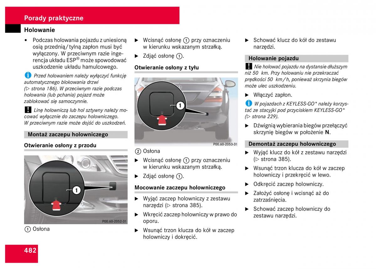 Mercedes Benz S Class W221 instrukcja obslugi / page 484