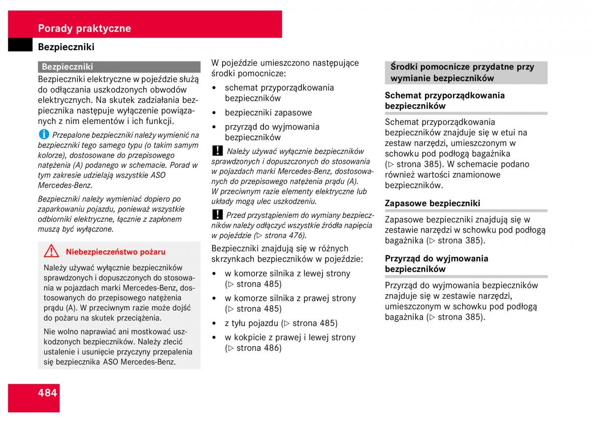 Mercedes Benz S Class W221 instrukcja obslugi / page 486