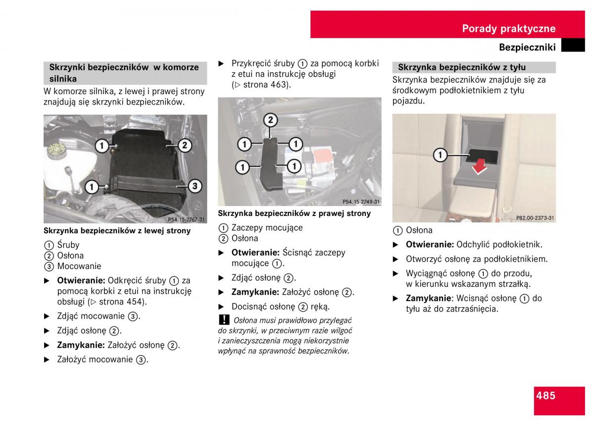 Mercedes Benz S Class W221 instrukcja obslugi / page 487