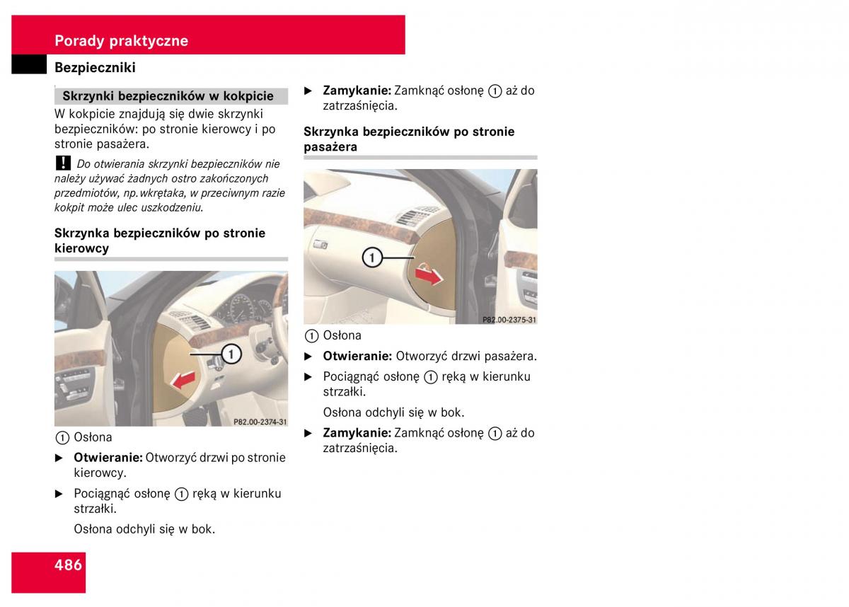 Mercedes Benz S Class W221 instrukcja obslugi / page 488