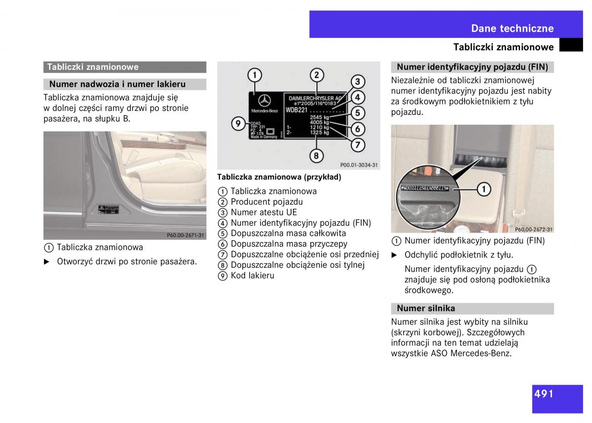 Mercedes Benz S Class W221 instrukcja obslugi / page 493