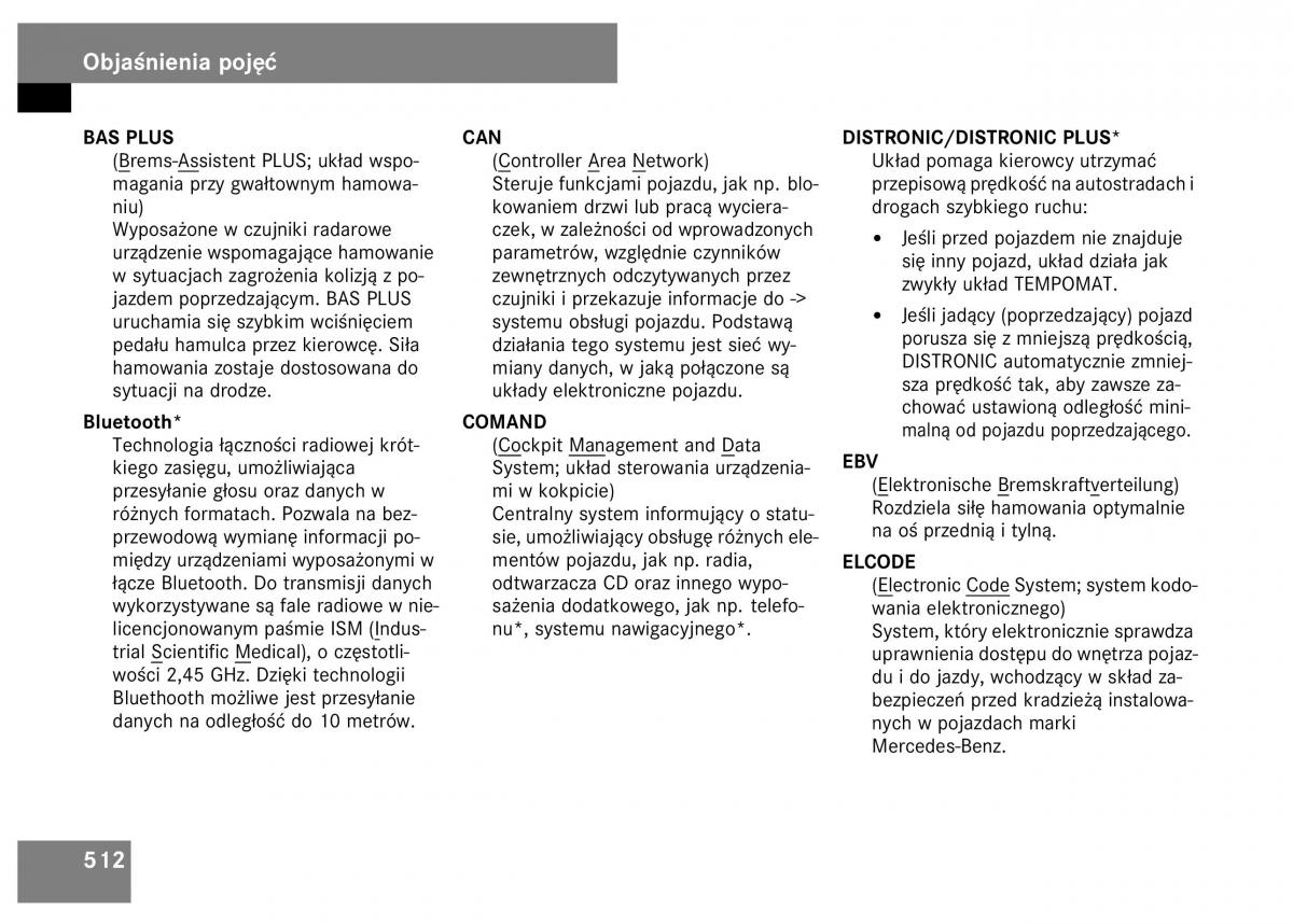 Mercedes Benz S Class W221 instrukcja obslugi / page 514