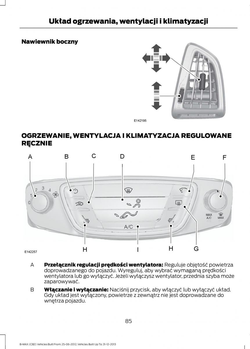 Ford B Max instrukcja obslugi / page 87