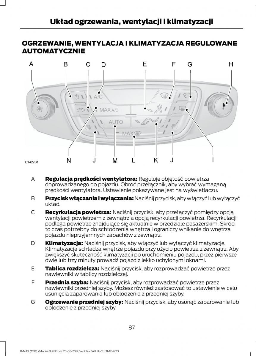 Ford B Max instrukcja obslugi / page 89