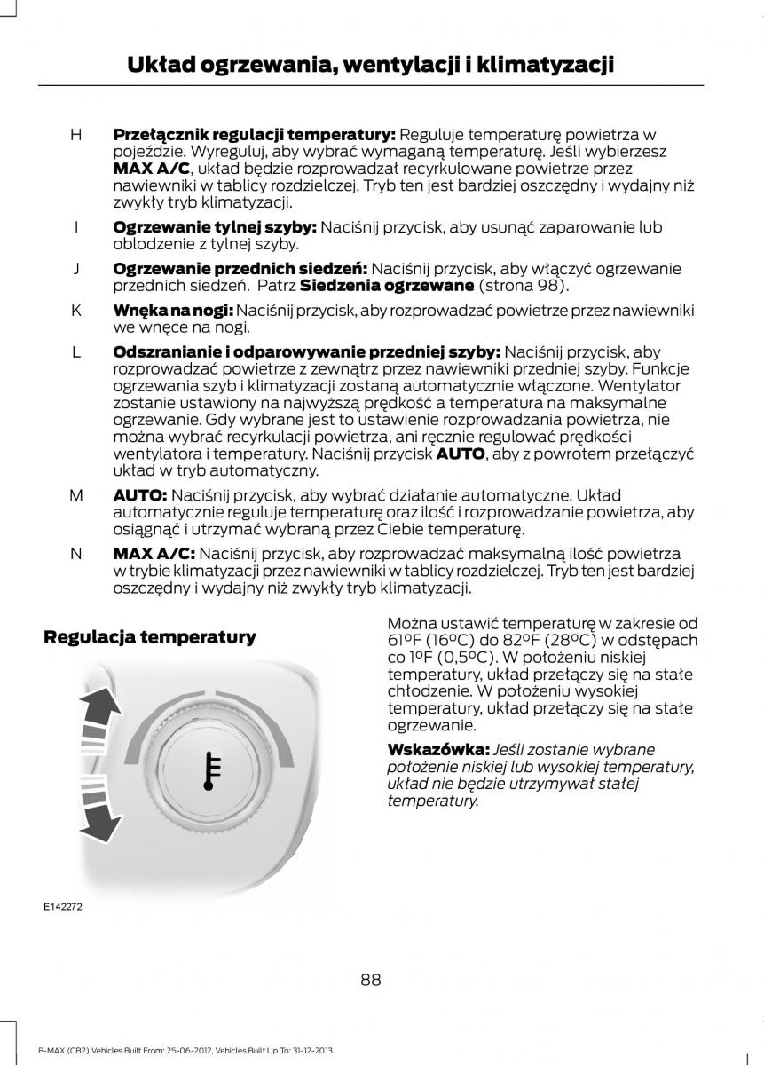 Ford B Max instrukcja obslugi / page 90