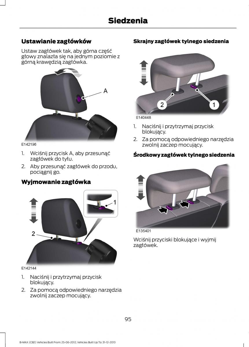 Ford B Max instrukcja obslugi / page 97