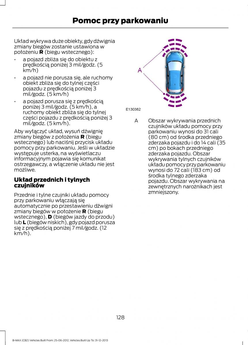 Ford B Max instrukcja obslugi / page 130