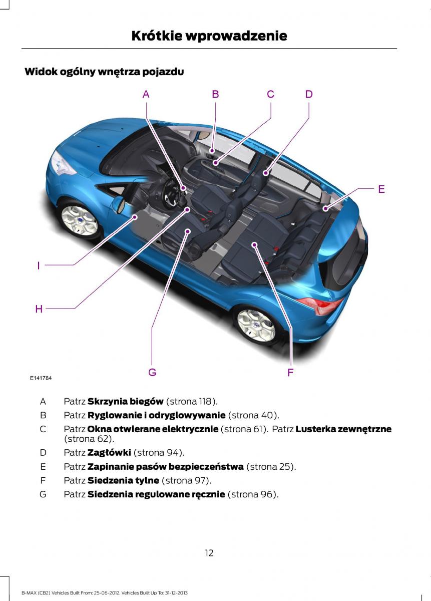 Ford B Max instrukcja obslugi / page 14