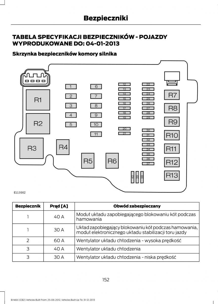 Ford B Max instrukcja obslugi / page 154