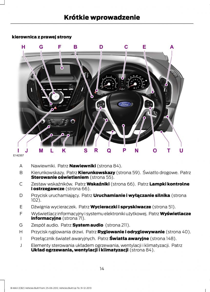 Ford B Max instrukcja obslugi / page 16