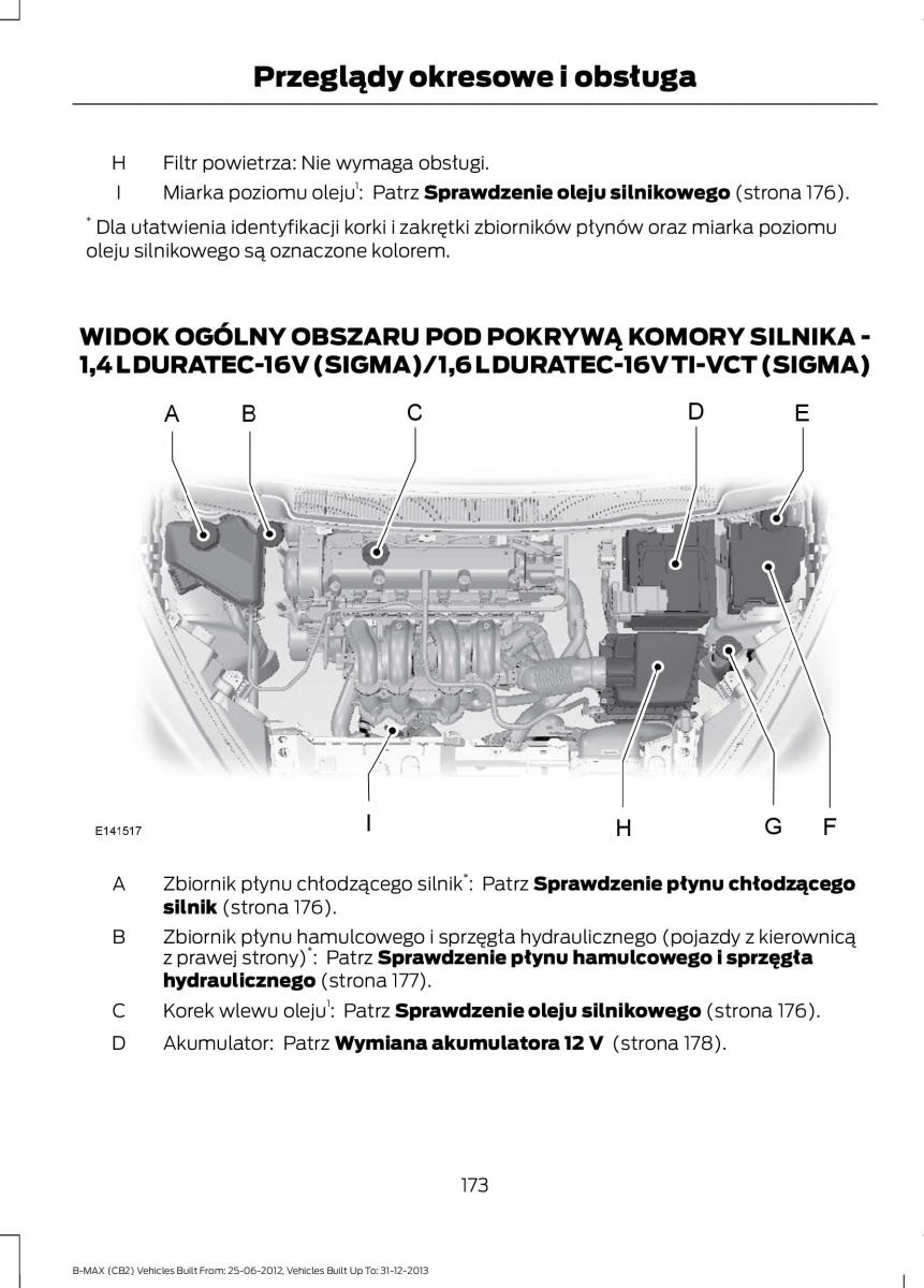 Ford B Max instrukcja obslugi / page 175